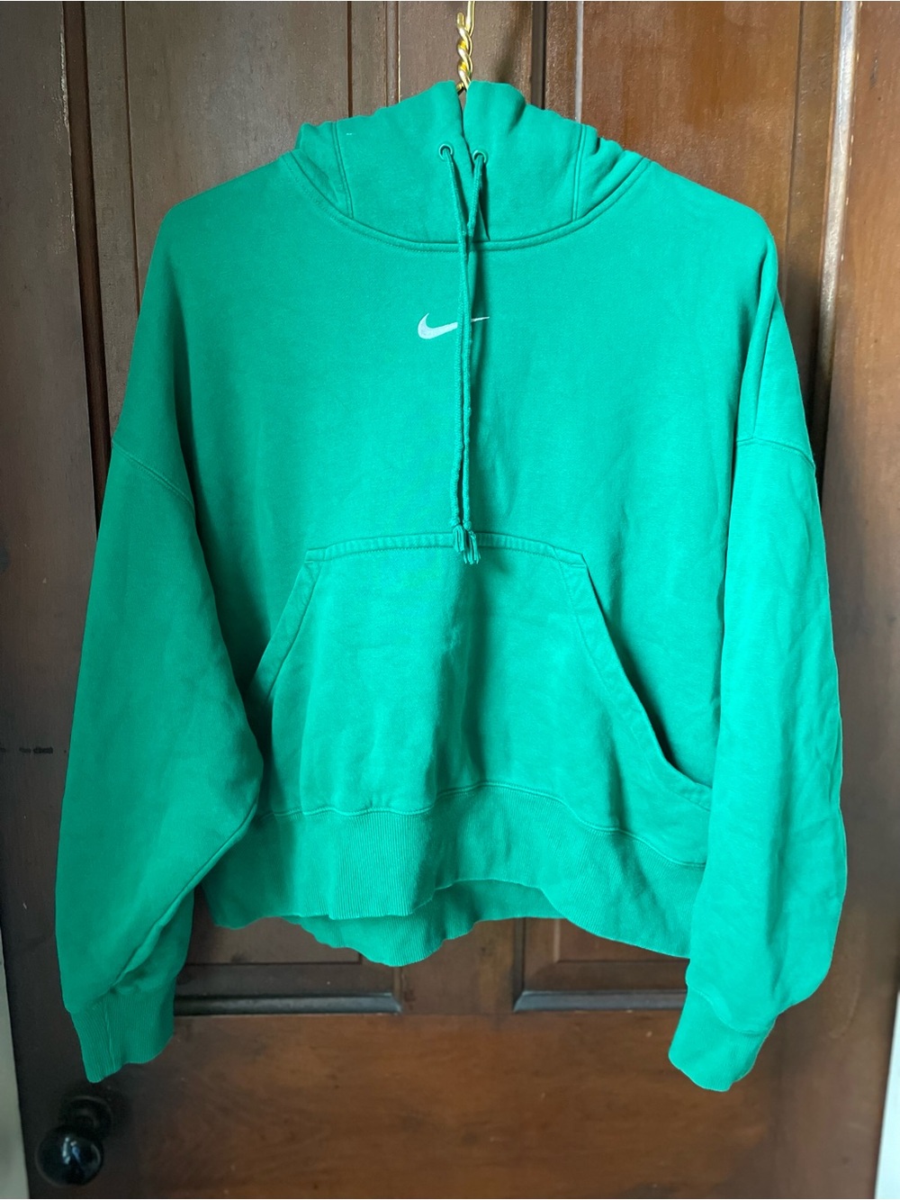 Nike women's small green cropped hoodie